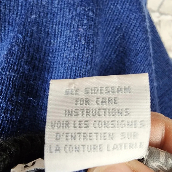 Vintage Levi's SilverTab Wool Crewneck Pullover Sweater Royal  Blue Size Medium - Picture 12 of 13